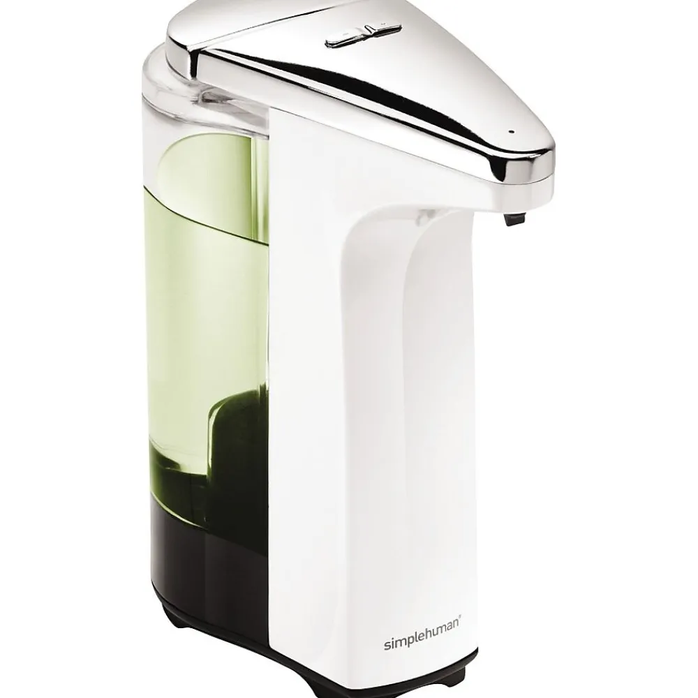 Universal Automatic Hand Soap Dispenser, Stainless Steel/White (ST1018)<simplehuman