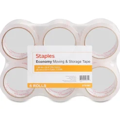 Discount Staples Simplyâ„¢ Economy Grade Packaging Tape, 1.89" x 54.7 Yds, Clear, 6/Rolls (ST-A18SIMP)
