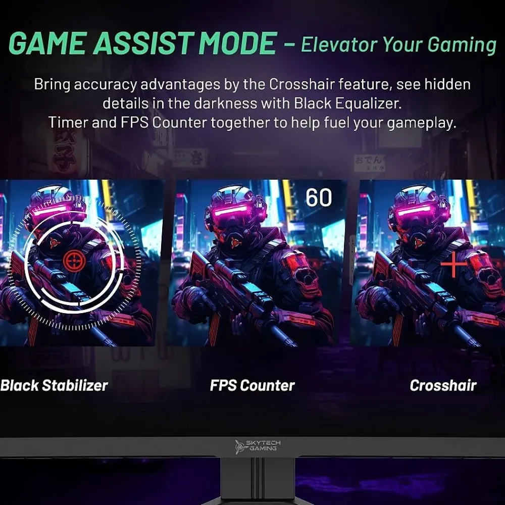 Outlet Skytech Gaming Skytech Moon Shadow 27" Curved 2K 180 Hz Gaming Monitor, Black (MT-MOONSHADOW-0001-B-SK)
