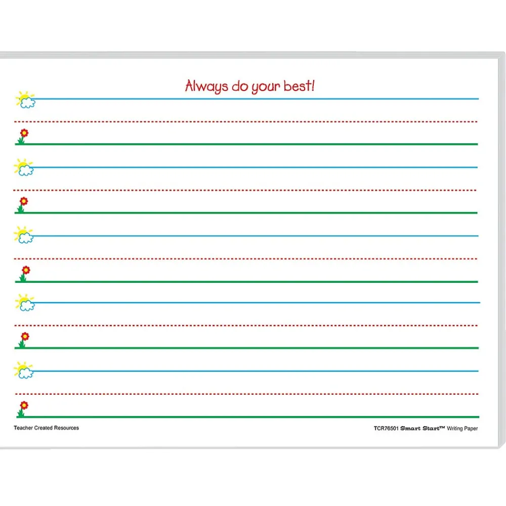 Classroom Paper*Teacher Created Resources Smart Start Writing Paper for Grades K-1, 100 Sheets (TCR76501)