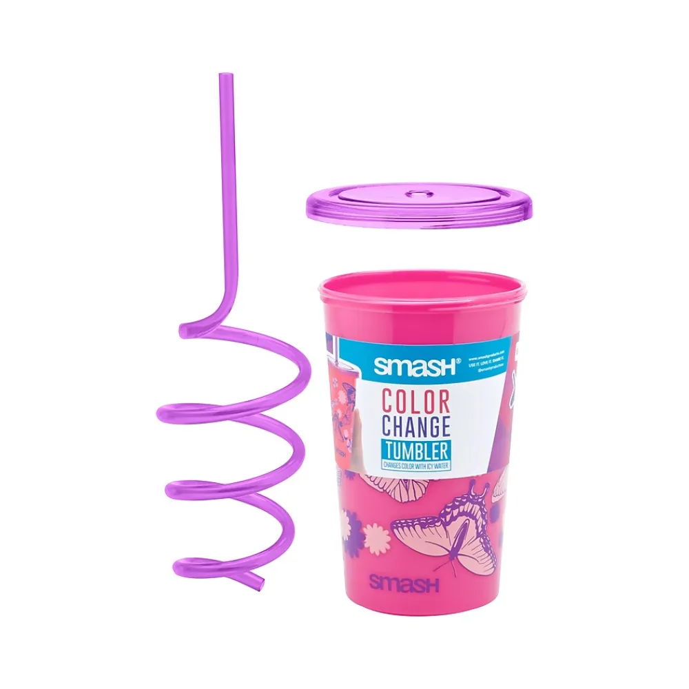 Butterflight Color-Changing Tumbler, Pink/Purple, 20.28 oz. (34128)<Smash New