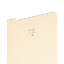 File Folders|Smead 100% Recycled File Folders, 1/3-Cut Tab, Legal Size, Manila, 100/Bx (15339)