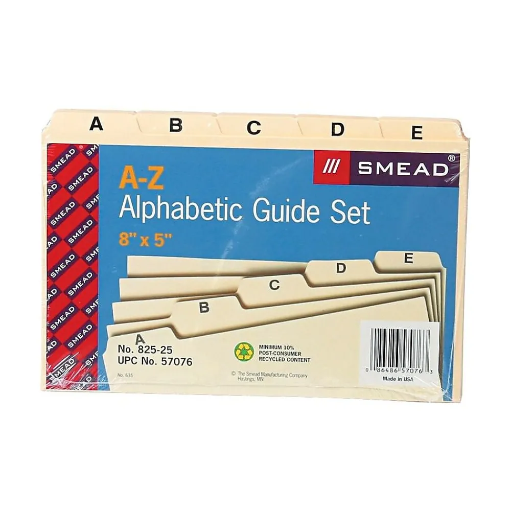 Index Cards*Smead 5" x 8" Index Card Files, Manila, 25/Set (57076)