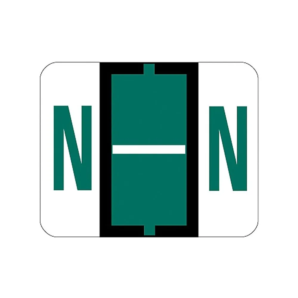 Labels|Smead BCCR Labels File Folder Label, N, Dark Green, 500 Labels/Pack (67084)