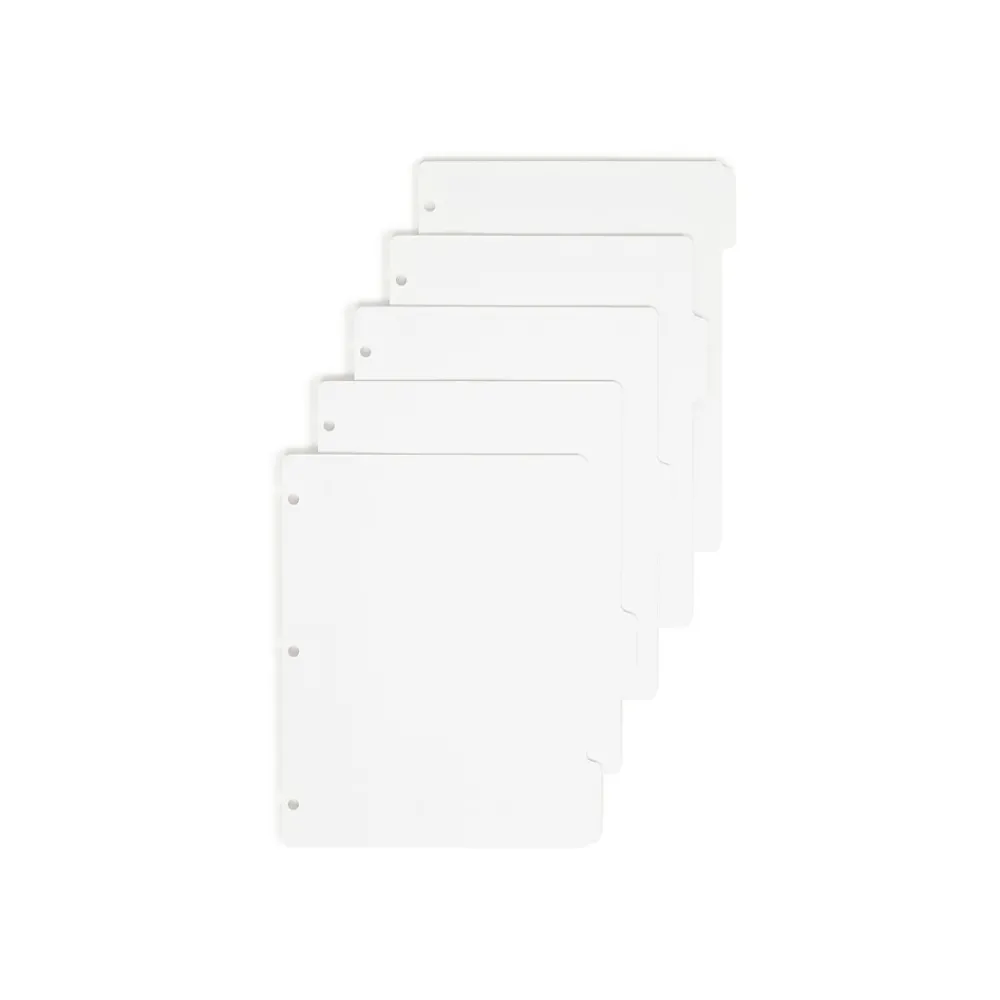 Dividers|Smead Blank Dividers, 5-Tab, White, 20 Sets/Box (89415)