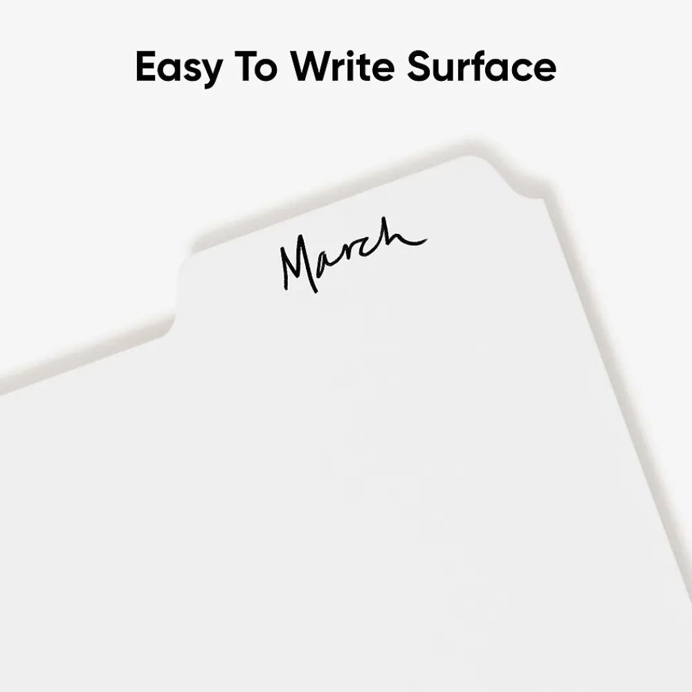 Dividers|Smead Blank Dividers, 5-Tab, White, 20 Sets/Box (89415)