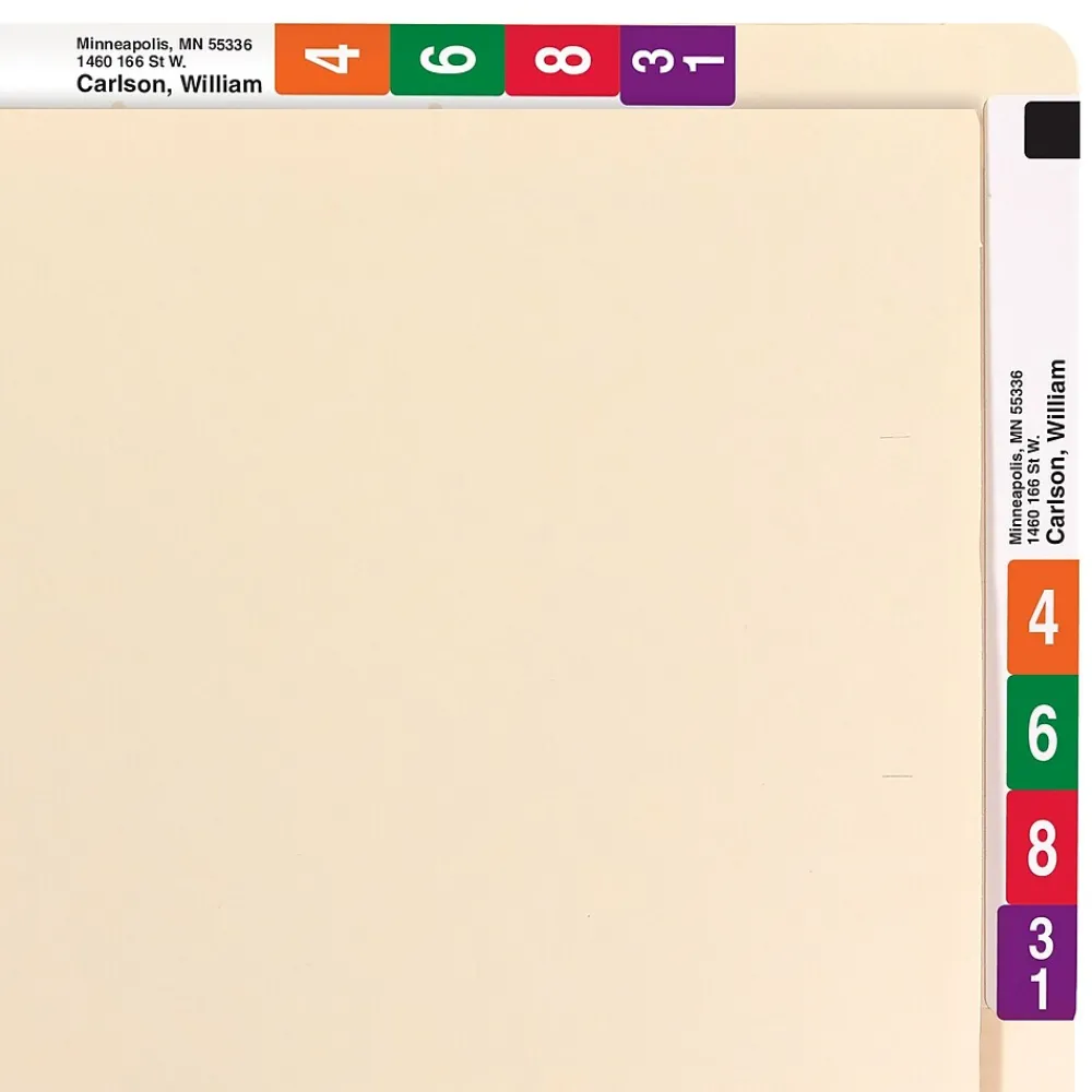 File Folders|Smead Conversion Top and End-Tab File Folders, Straight-Cut Tabs, Letter Size, Manila, 100/Bx (24190)