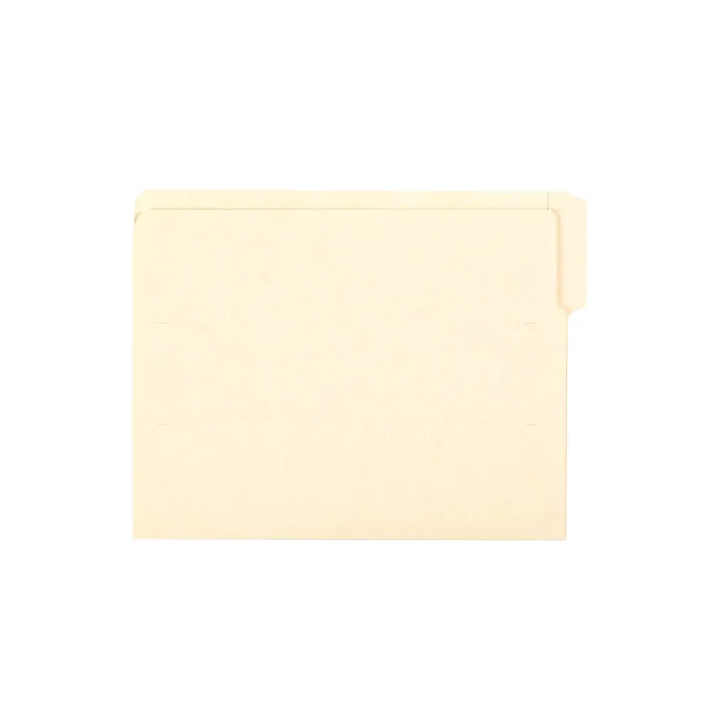 File Folders|Smead End Tab File Folder, Shelf-Master Reinforced 1/3-Cut Tab, Letter Size, Manila, 100/Box (24134)