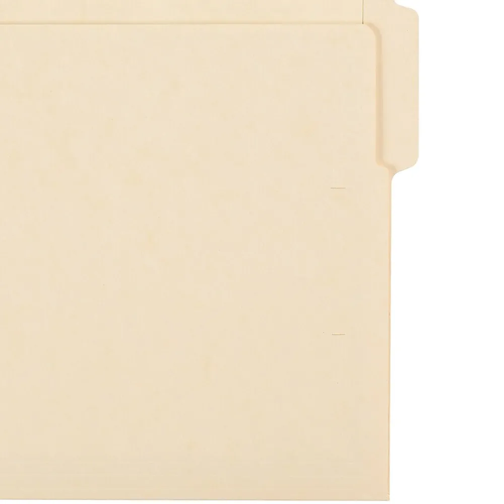 File Folders|Smead End Tab File Folder, Shelf-Master Reinforced 1/3-Cut Tab, Letter Size, Manila, 100/Box (24134)