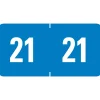 Labels|Smead ETS 2021 Color-Coded Year Label, 0.5”H x 1"W, White on Blue, 25 Labels/Sheet, 10 Sheets/Pack, 250 Labels/Pack (67921)