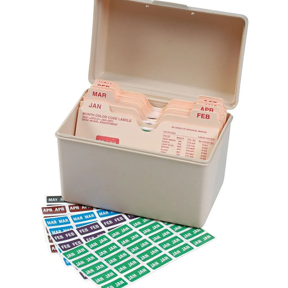 Labels|Smead ETS File Folder Label, Jan-Dec, Assorted Colors, 3000 Labels/Pack (67450)