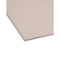 File Folders|Smead File Folder, Reinforced Straight-Cut Tab, Letter Size, , 100/Box (12310) Gray