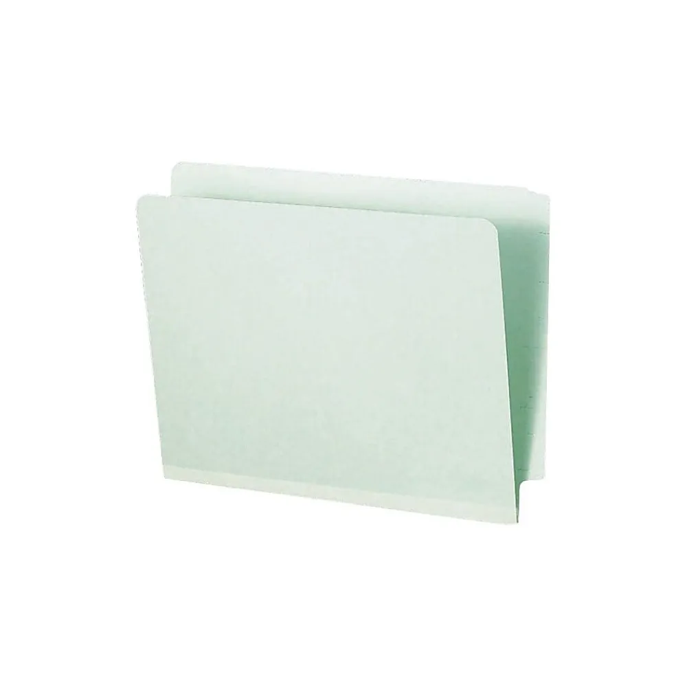 File Folders|Smead File Folder, Straight Cut, Legal Size, Gray/Green, 25/BX (29210)
