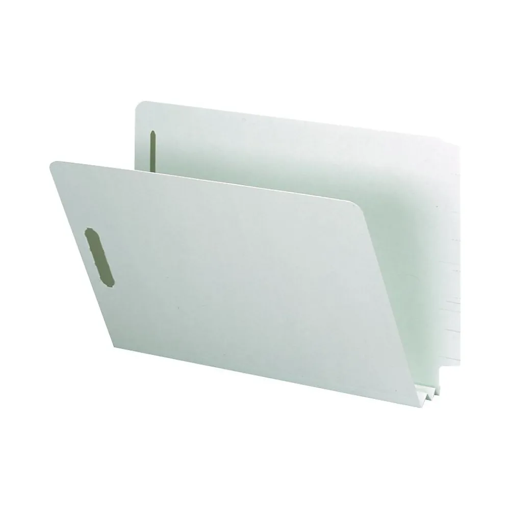 File Folders|Smead File Folder, Straight Cut, Legal Size, Gray/Green, 25/BX (29210)