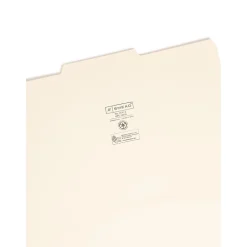 File Folders|Smead File Folders, 1/3-Cut Tab, Center Position, Legal Size, Manila, 100/Box (15332)