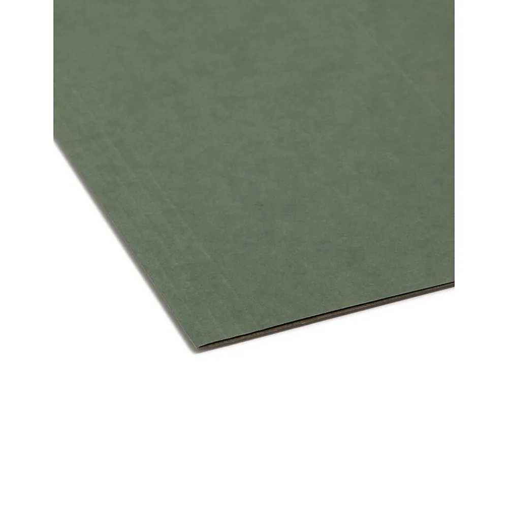 Hanging File Folders|Smead Hanging File Folders, 1/3-Cut Adjustable Tab, Legal Size, Standard Green, 25/Box (64135)