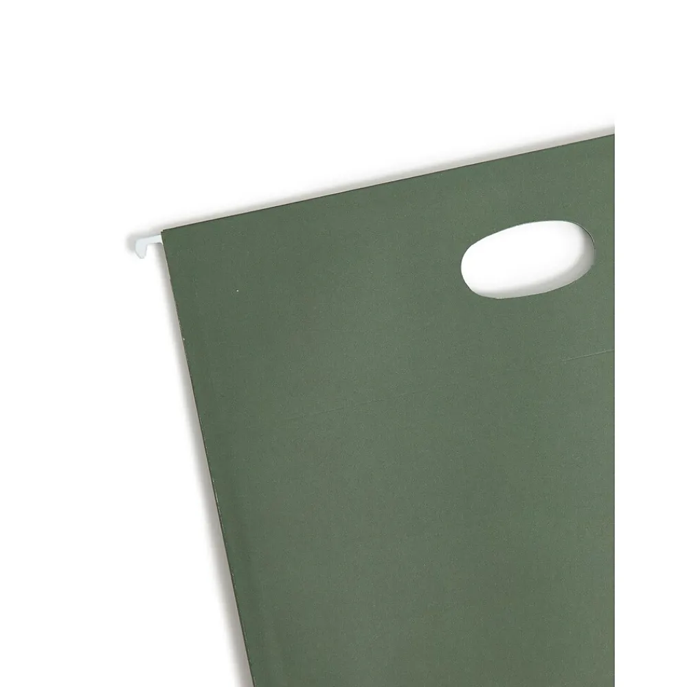 Hanging File Folders|Smead Hanging File Folders, 3 1/2" Expansion, Letter Size, Standard Green, 10/Box (64220)