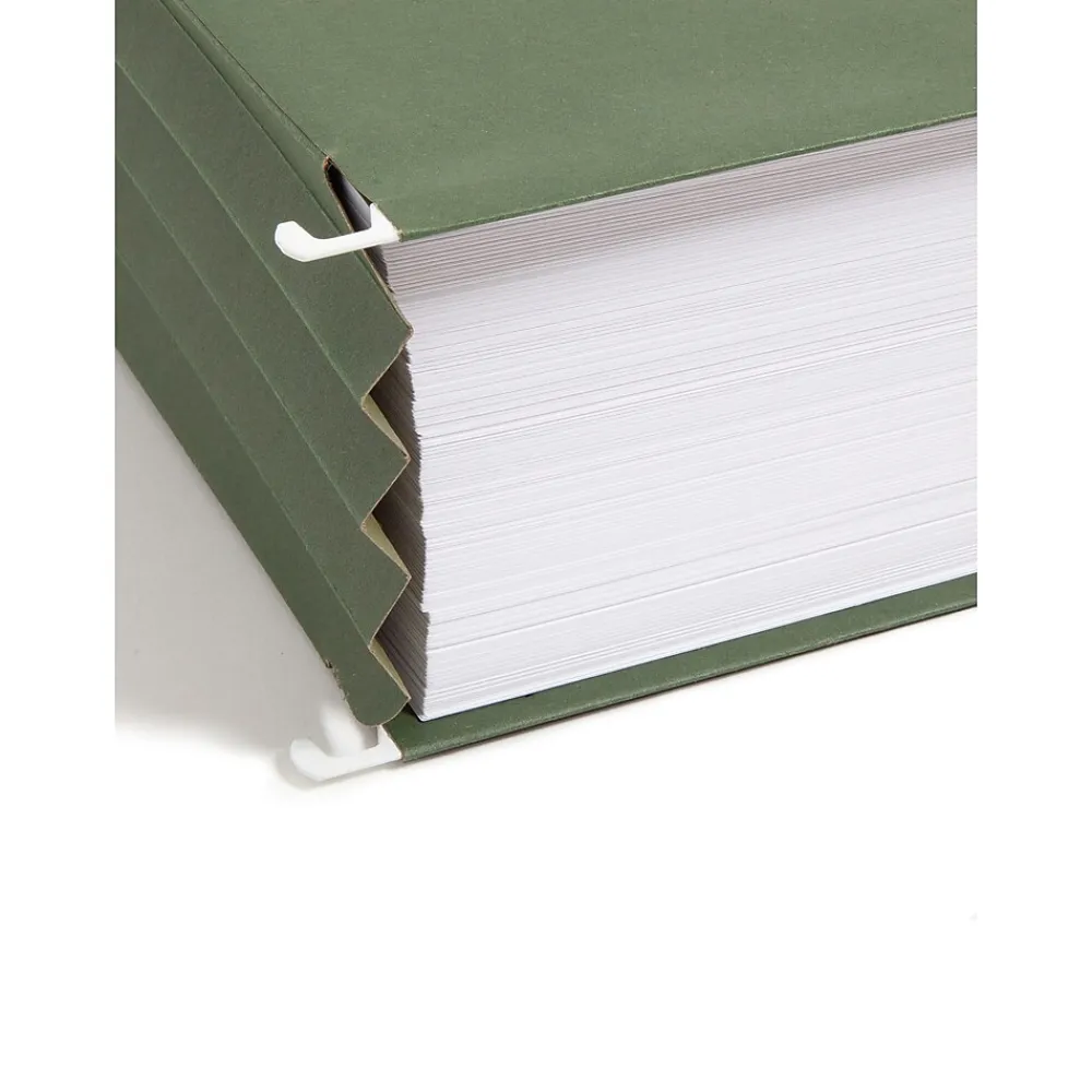 Hanging File Folders|Smead Hanging File Folders, 3 1/2" Expansion, Letter Size, Standard Green, 10/Box (64220)