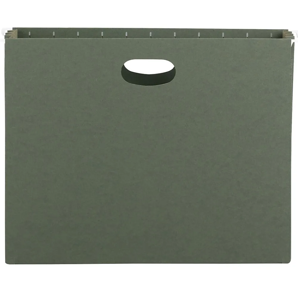 Hanging File Folders|Smead Hanging File Folders, 3 1/2" Expansion, Letter Size, Standard Green, 10/Box (64220)