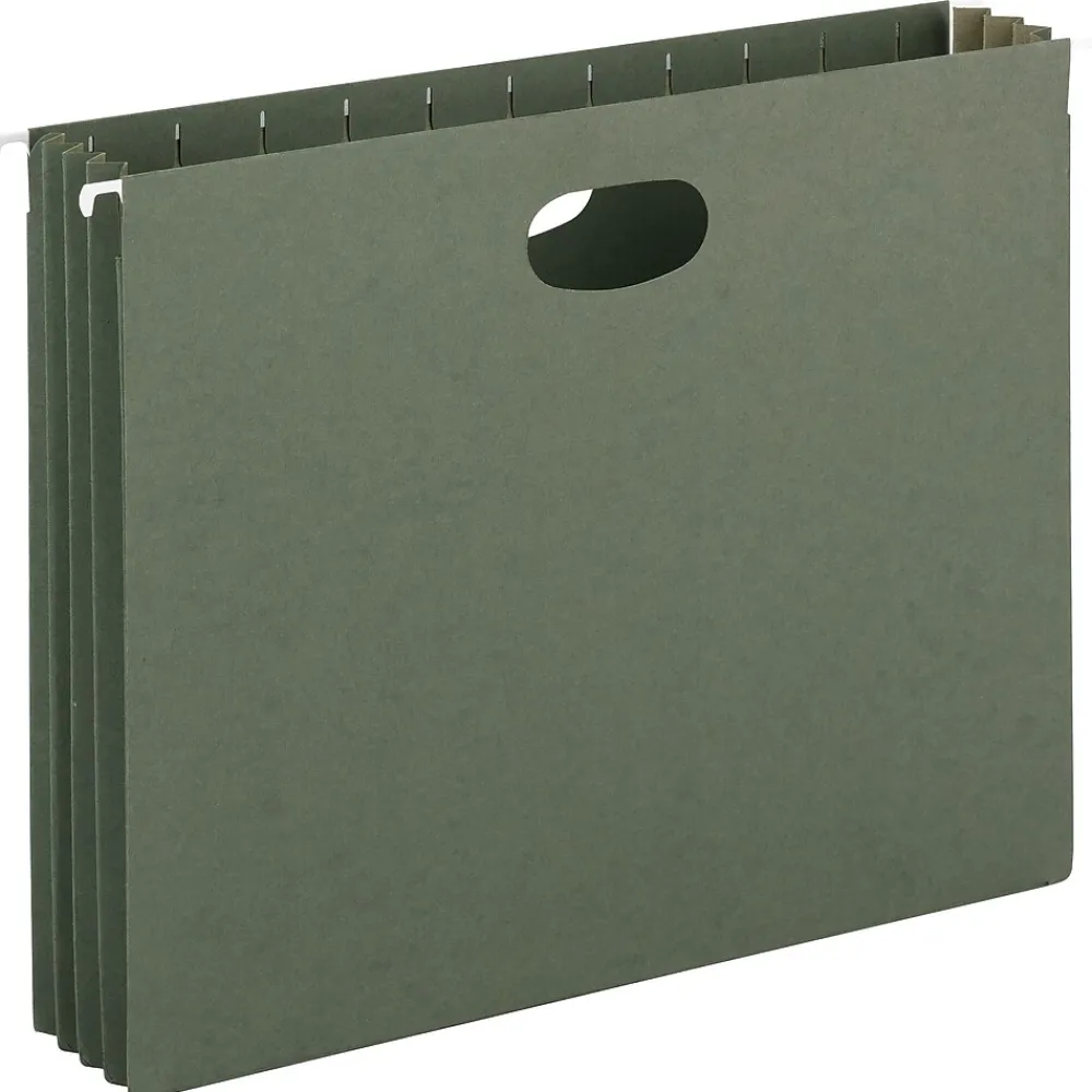 Hanging File Folders|Smead Hanging File Folders, 3 1/2" Expansion, Letter Size, Standard Green, 10/Box (64220)