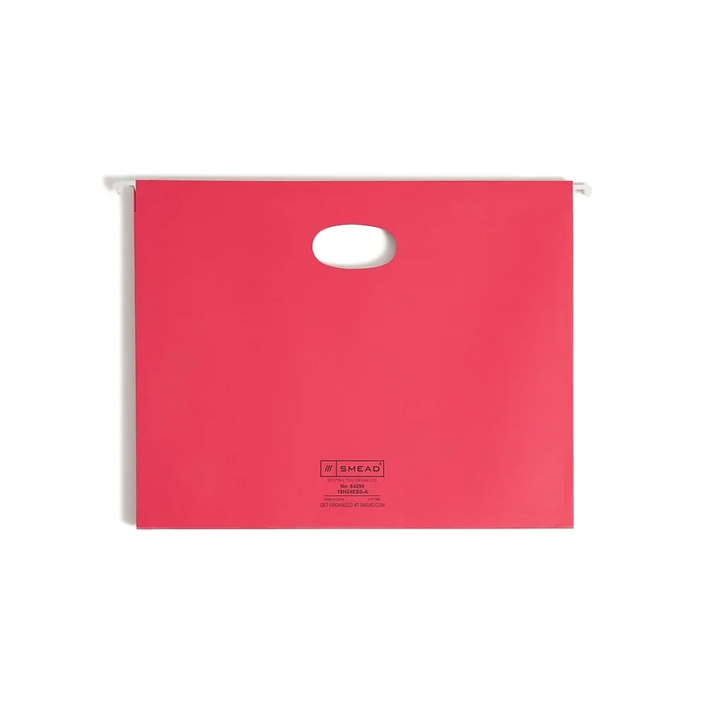 Hanging File Folders|Smead Hanging File Folders, 3 1/2" Expansion, Letter Size, Assorted Colors, 4/Pack (64290)