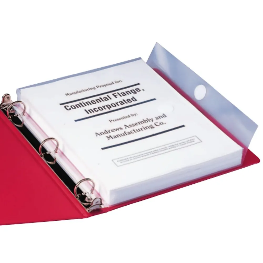 Sheet Protectors|Smead Poly 3-Ring Envelope, 1-1/4" Expansion, Letter, 8-1/2" x 11", Clear, 3 per Pack (89500)