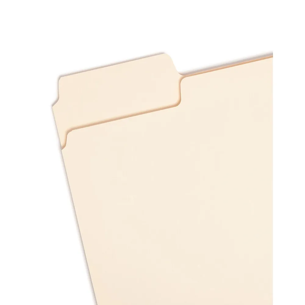File Folders|Smead SuperTab Heavy Duty File Folder, Oversized 1/3-Cut Tab, Letter Size, Manila, 50/Box (10401)