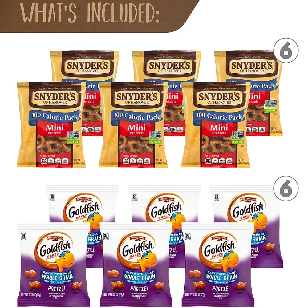 Snack Box Pros Pretzel Lovers Snack Box, 38 Bags/Box (700-00160)