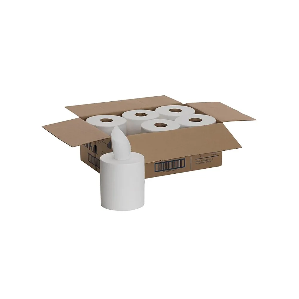 SofPull Centerpull Paper Towels, 1-ply, 320 Sheets/Roll, 6 Rolls/Pack (28124)