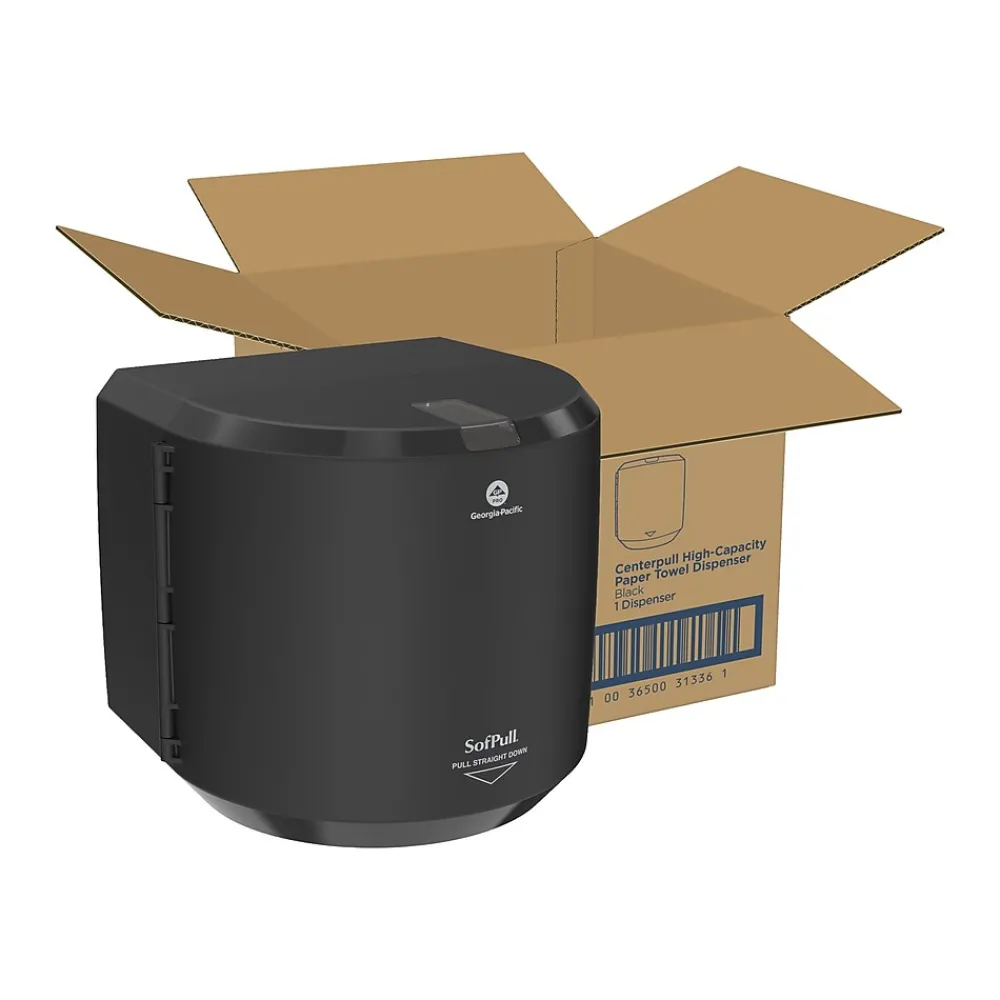 Centerpull Paper Towel Dispenser, Black (58201B)<SofPull Discount