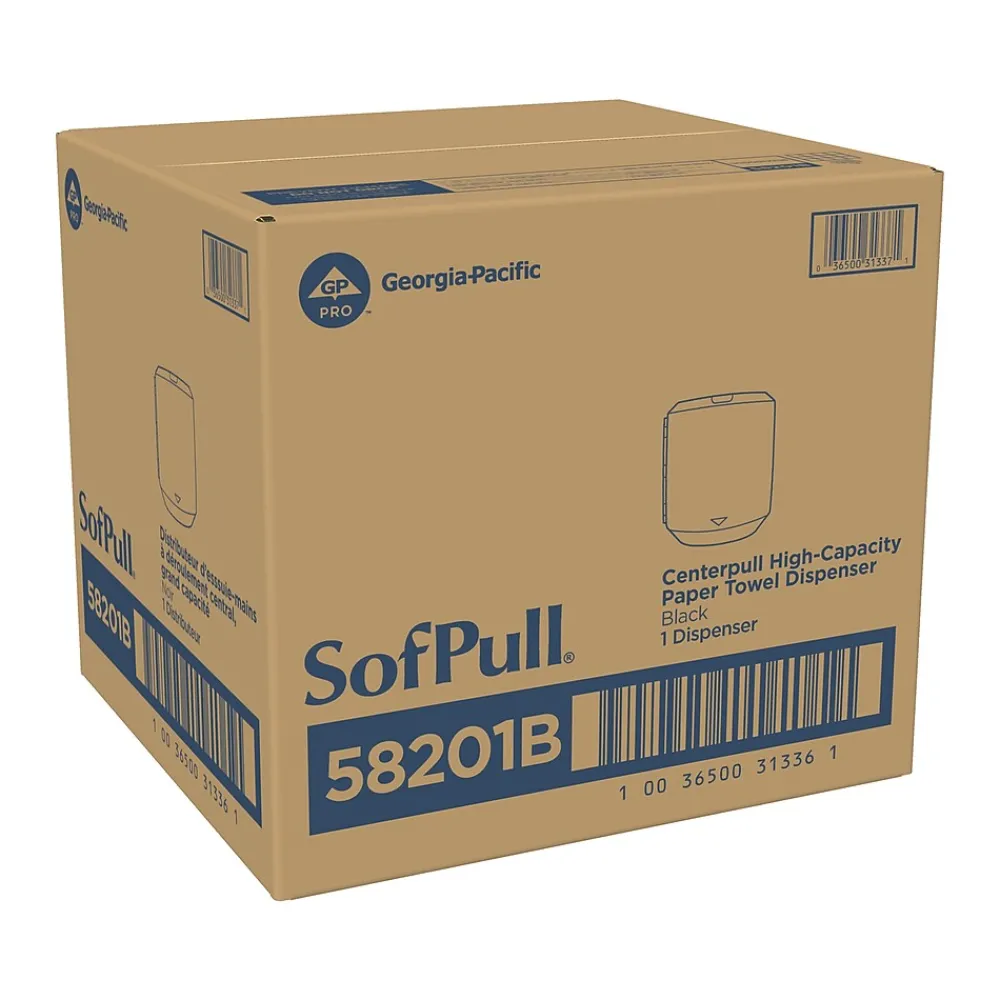 Centerpull Paper Towel Dispenser, Black (58201B)<SofPull Discount