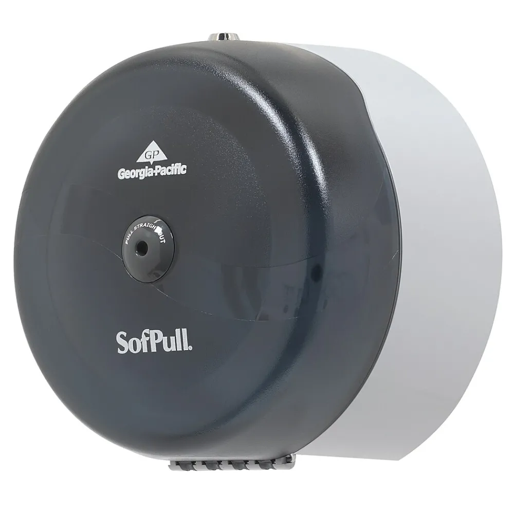Georgia-Pacific High-Capacity Center Pull Bathroom Dispenser, Translucent Smoke (56501)<SofPull Online