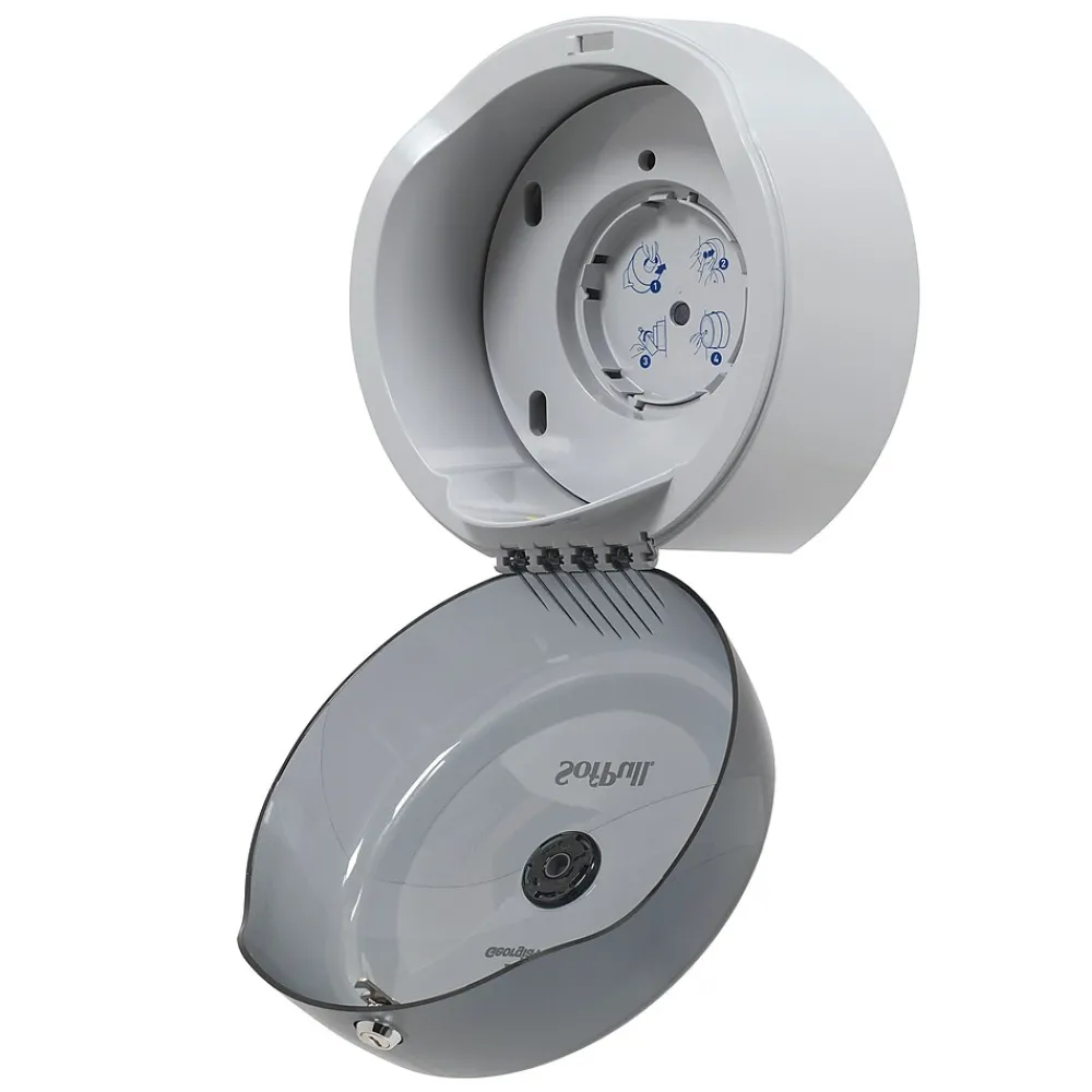 Georgia-Pacific High-Capacity Center Pull Bathroom Dispenser, Translucent Smoke (56501)<SofPull Online