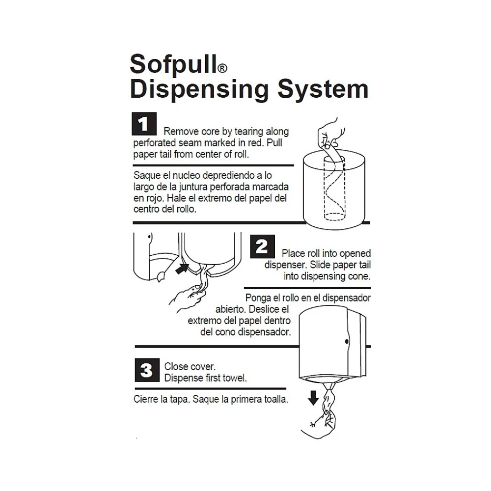 SofPull Junior Centerpull Paper Towels, 1-ply, 275 Sheets/Roll, 8 Rolls/Pack (28125)