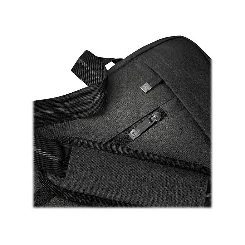 Downtown 15.6" Laptop Briefcase, Gray Polyester (UBN126-10)<Solo Outlet