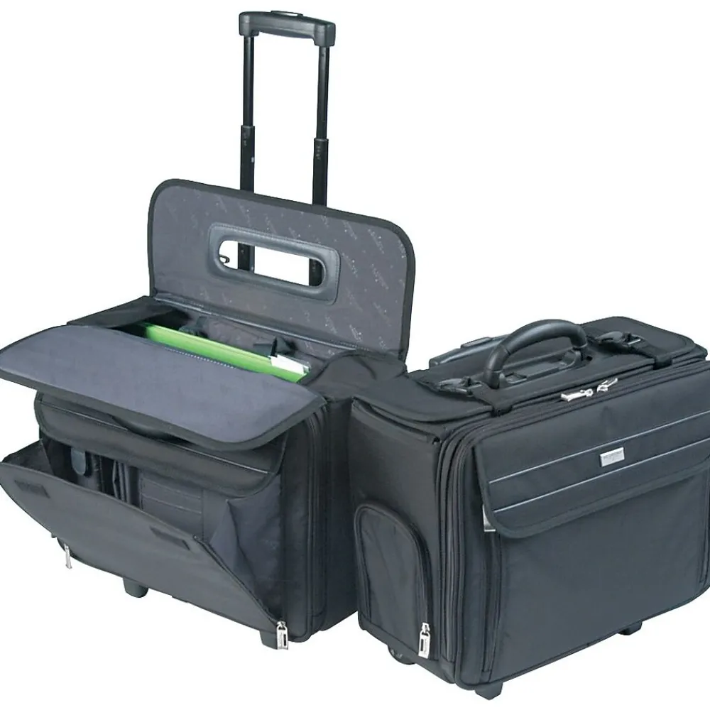 Ballistic Nylon Rolling Laptop/Catalog Case with File Hanger, 16"<Solo New York Best