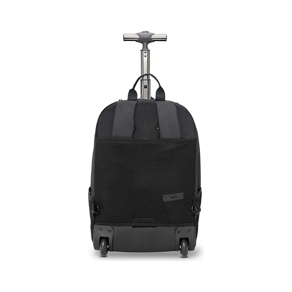 Solo New York Bleecker Laptop Backpack with Wheels, Medium, Black (UBN786-4)