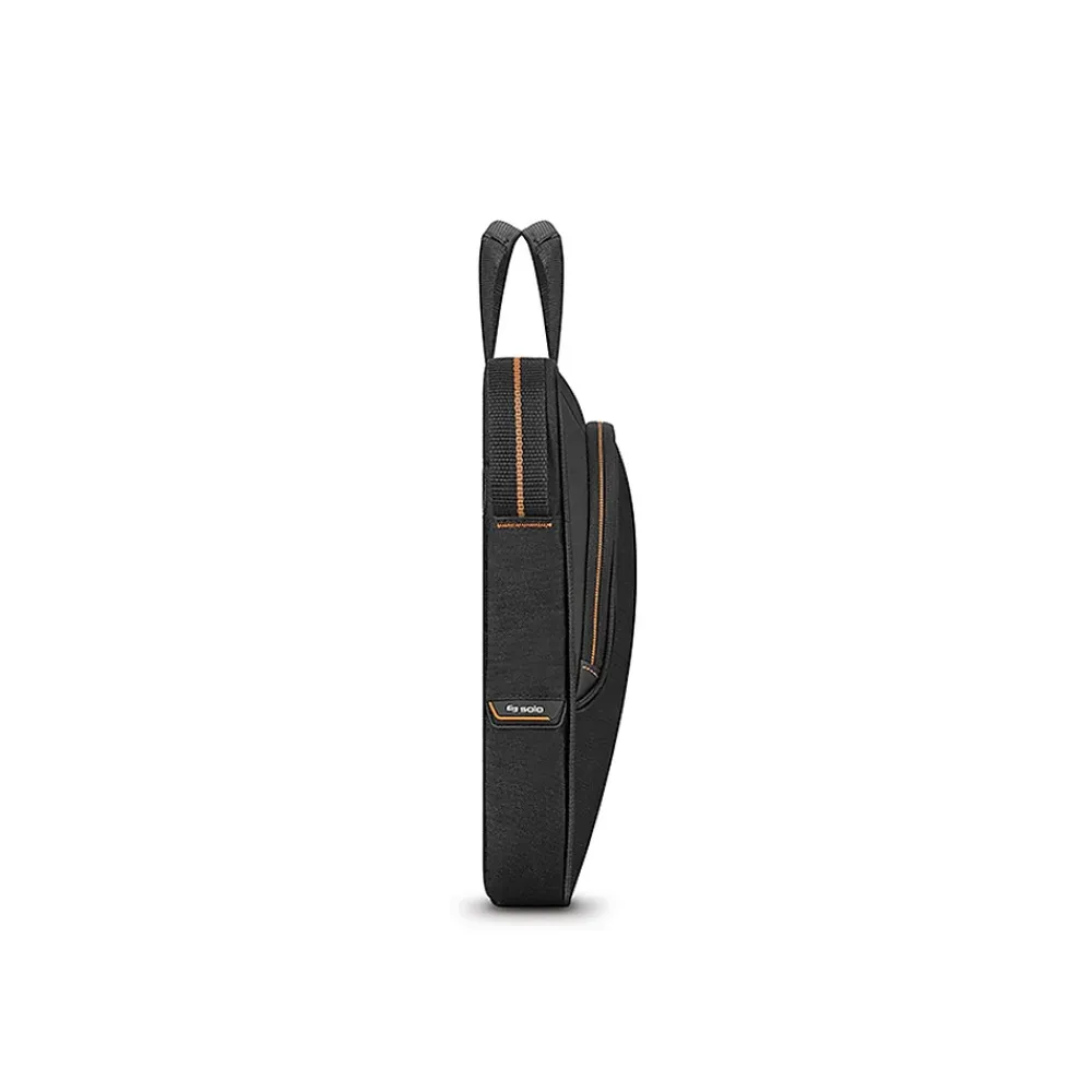 Everyday Laptop Briefcase, Black/Orange Polyester (UBN106-4)<Solo New York