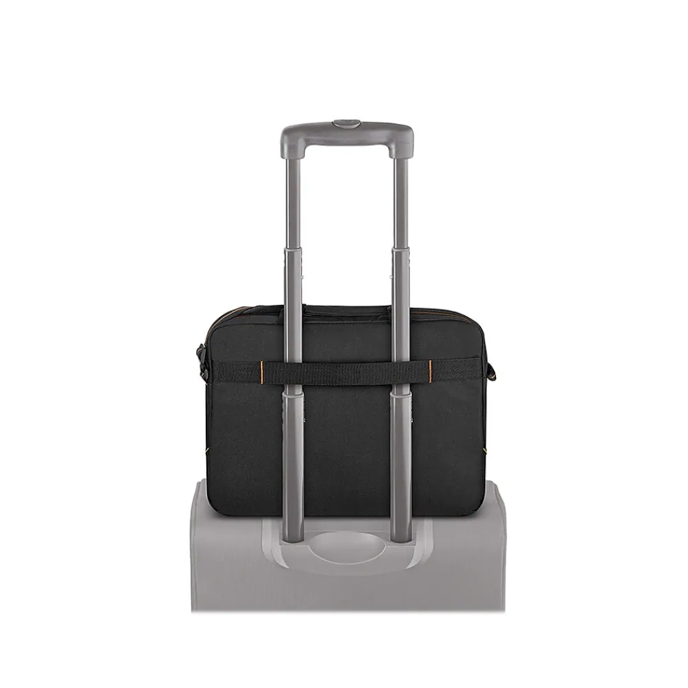 Everyday Laptop Briefcase, Black/Orange Polyester (UBN106-4)<Solo New York