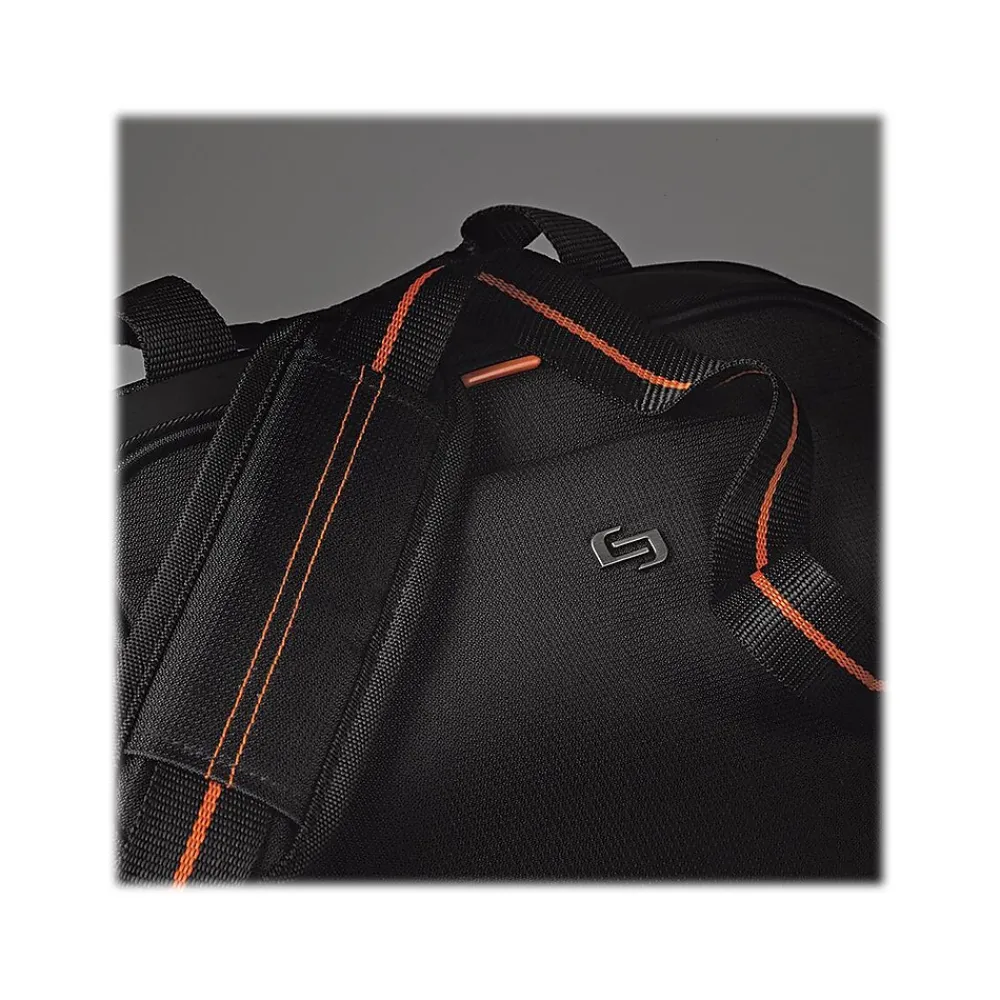 Everyday Laptop Briefcase, Black/Orange Polyester (UBN106-4)<Solo New York