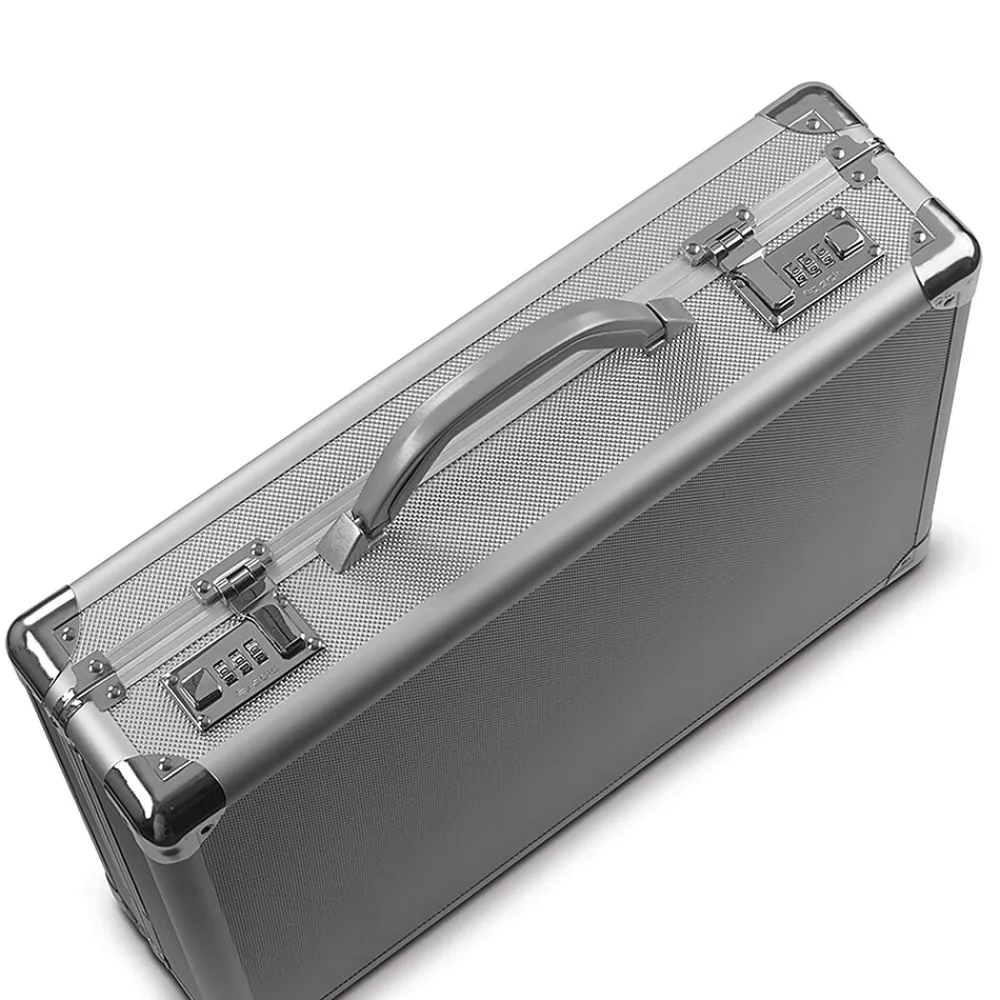 Midtown Fifth Avenue Hard-Sided Aluminum Attache, Laptop Compatible, Titanium (AC100-10)<Solo New York New