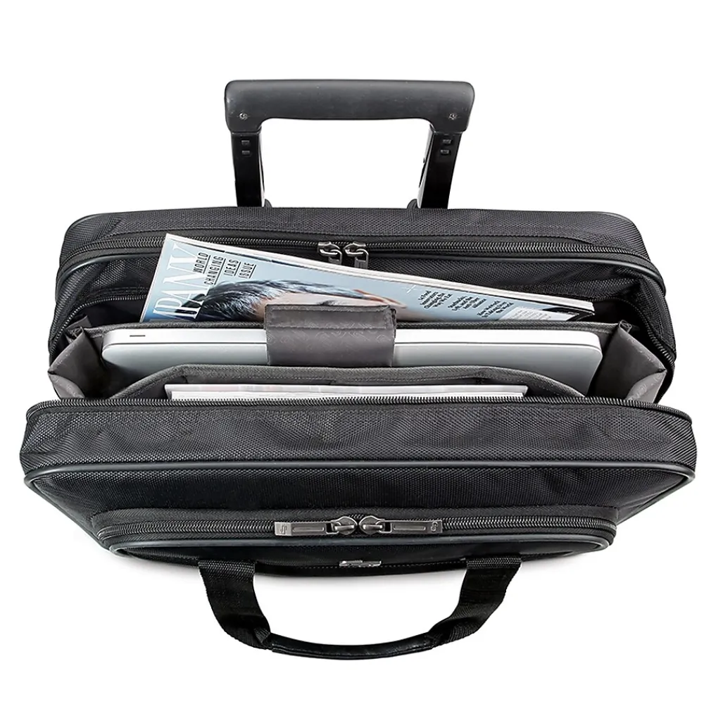 Midtown Laptop Rolling Briefcase, Black Polyester (B100-4)<Solo New York Outlet