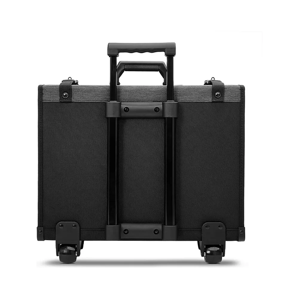 Morgan Polyester Briefcase, Laptop Compatible, Rolling, TSA Checkpoint Friendly, Gray (B151-4/10)<Solo New York Outlet