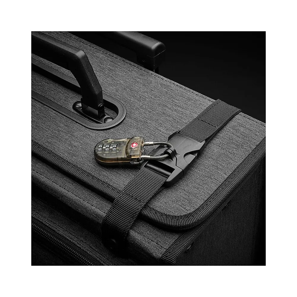 Morgan Polyester Briefcase, Laptop Compatible, Rolling, TSA Checkpoint Friendly, Gray (B151-4/10)<Solo New York Outlet