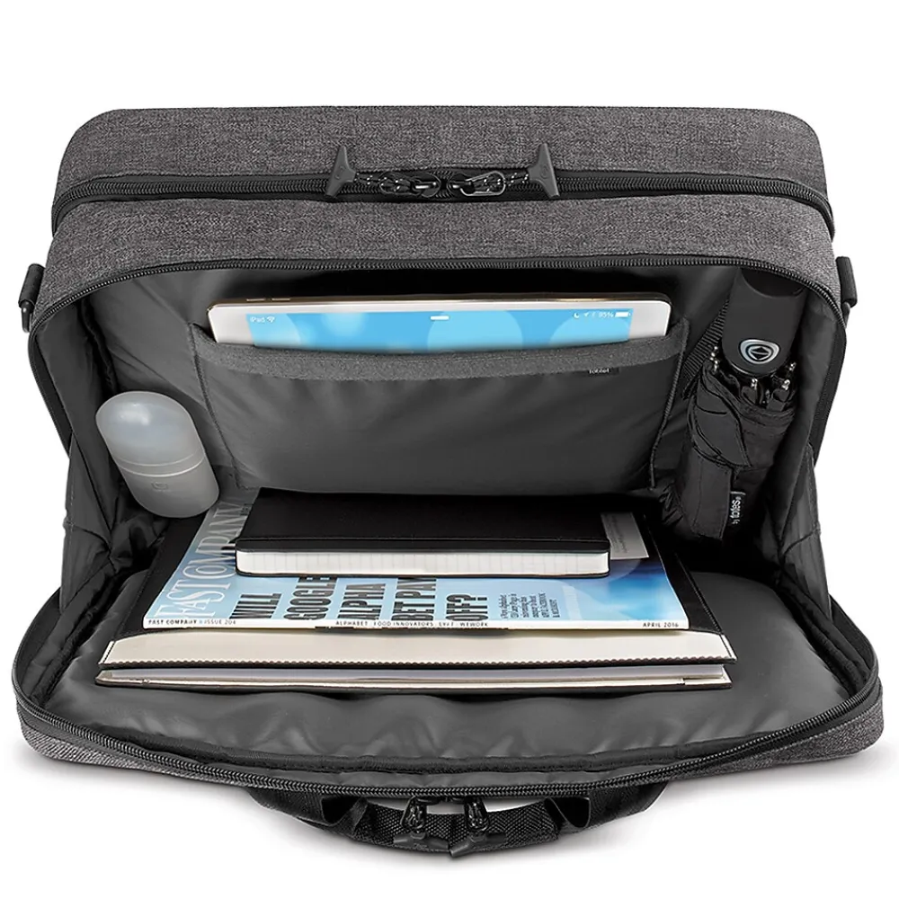 Nomad Collection Voyage Laptop Briefcase, Gray Polyester (NOM301-10)<Solo New York Discount