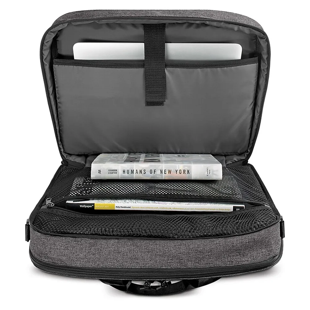 Nomad Collection Voyage Laptop Briefcase, Gray Polyester (NOM301-10)<Solo New York Discount