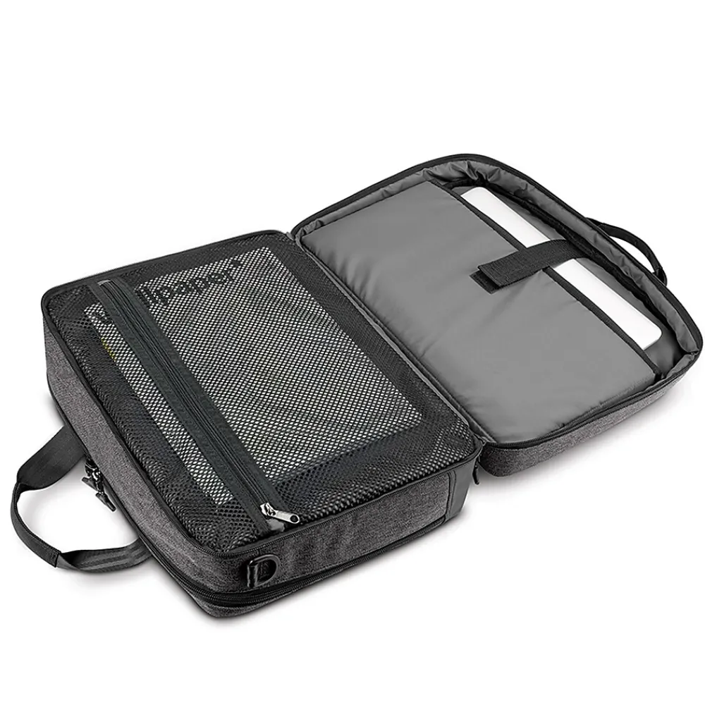 Nomad Collection Voyage Laptop Briefcase, Gray Polyester (NOM301-10)<Solo New York Discount