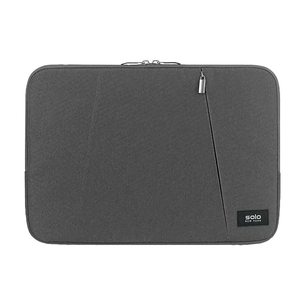 Oswald Polyester Laptop Sleeve for 15.6" Laptops, Gray (SLV1615-10)<Solo New York Outlet