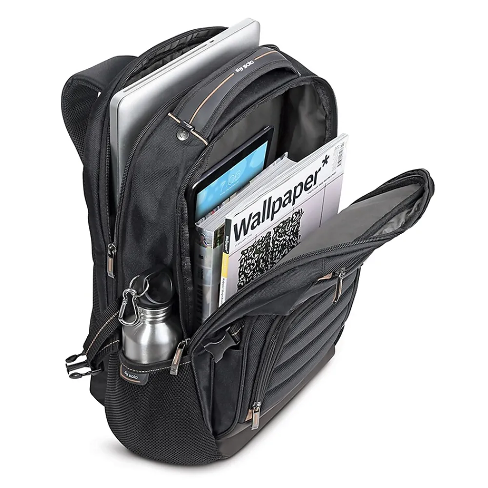 Pro Black Mesh 17.3" Laptop Backpack (PRO742-4)<Solo New York Outlet