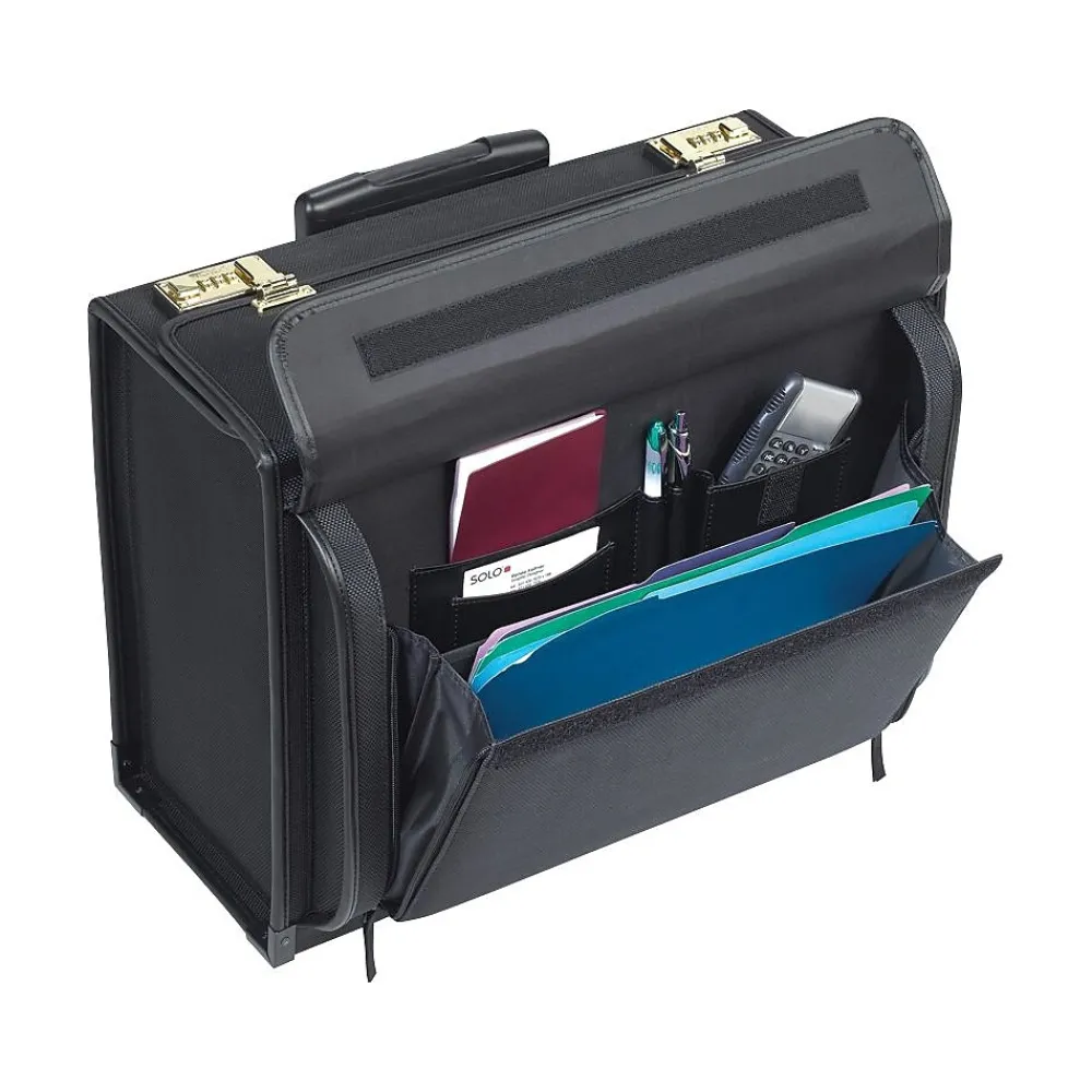 Rolling Catalog 15.4" Laptop Case, Combo Lock, Black, (PV78-4)<Solo New York Best